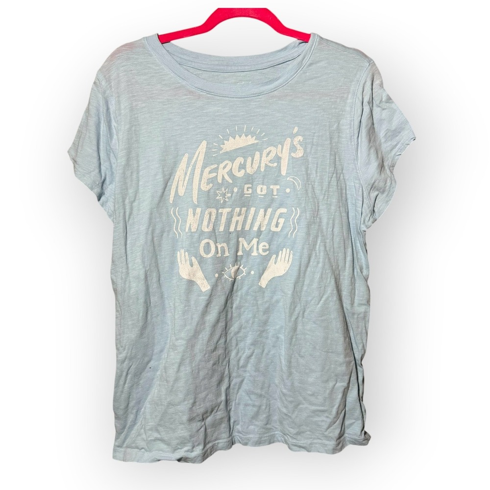 Universal Thread Mercury's Got‎ Nothing On Me Graphic T-Shirt Light Blue XXL